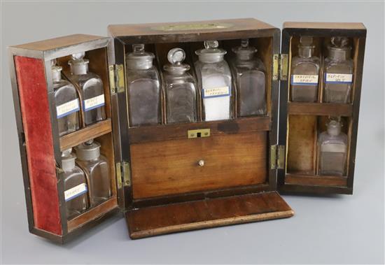 An early 19th century brass mounted mahogany apothecary chest, width 8in. height 9in.